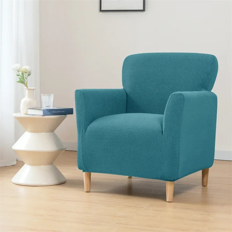 Duck Blue Velvet Club Armchair Cover